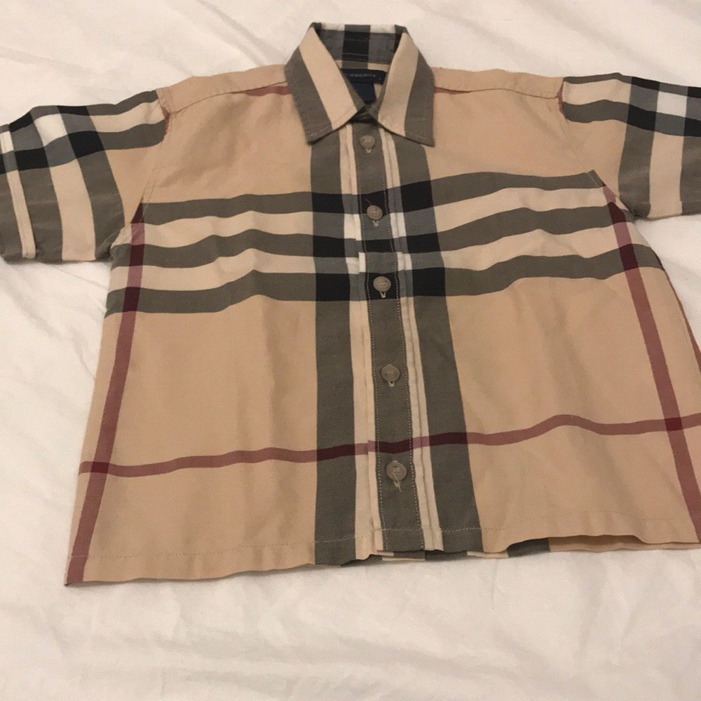 Boys Burberry button down shirt size 4